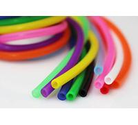 Tigofly Lot de 11 Tubes Creux Souples et Flexibles en Silicone de 25,4 cm - 11 Couleurs - 3 mm x 5 mm