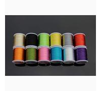 Tigofly Lot de 12 fils de fil soyeux 150D de 40 m pour pêche à la mouche (12 couleurs vives)