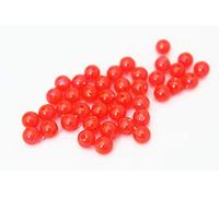 Tigofly Lot de 200 perles de pêche rondes en plastique rouge UV 6 mm