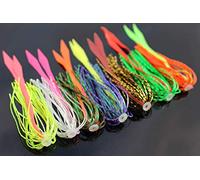 Tigofly Lot de 7 leurres en silicone 7 couleurs - Jupes SpinnerBait Buzzbait Squid Rubber Jig Leurres Appâts de pêche (assortiment de 1 pièce)