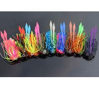 Tigofly Lot de 9 leurres en silicone colorés 9 couleurs assorties
