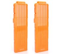TiGog Lot de 2 chargeurs à clip pour Nerf N Strike, 18 fléchettes Clip Magazine, Quick Reload Darts Clip Magazine pour Nerf N-Strike Elite Series Toy Rifles, orange