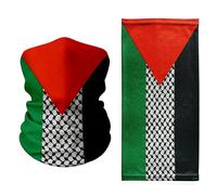 Tigoli Cache-cou avec drapeau de la Palestine Gaza - Keffiyeh - Bandana respirant multifonction pour la fierté culturelle, l'activisme et le quotidien
