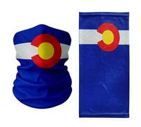 Tigoli Colorado State Flag Design - Cache-cou multifonctionnel léger et respirant pour la randonnée, le sport, les festivals et l'utilisation en extérieur