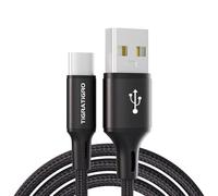 tigratigro Câble USB C, Cable USB Type C 3A Charge Rapide QC 3.0, Câble Chargeur USB C Nylon Tressé pour iPhone 15 Samsung GalaxyS24/S23/S22/S21/S20, Huawei, Xiaomi,OnePlus,Google (0.5M)