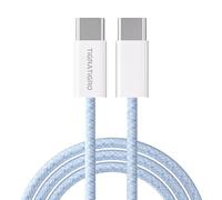 tigratigro Câble USB C vers USB C PD Charge Rapide 60W Câble USB Type C Nylon Tressé Compatible avec iPhone 15 iPad Galaxy S24 S23,Huawei,OnePlus,Google Pixel (3M, Bleu)