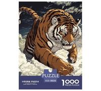 Tigre 1000 Pieces Animation Puzzle pour Adulte Qualité Supérieure De l'art De La DécoRation Moderne Adultes Et Enfants Dès 14 Ans 38x26cm/1000pcs