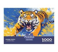 Tigre 1000 Pièces Style Artistique Puzzle pour Adulte Jeu D'Intelligence Jeu Cadeau Unique Adultes Et Enfants Dès 14 Ans 70x50cm/1000pcs