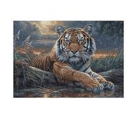 Tigre 300 Pièces Puzzle Personne Âgée en Carton Anti Déchirure Animal Animal de Compagnie Facile Débutant Anti Stress Thérapie Occupationnelle Cadeau Anniversaire Pas Cher 300 PCS