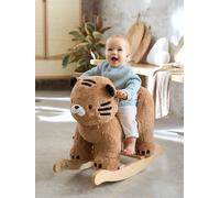 VERTBAUDETTigre à bascule bébé en bois JAUNE MOYEN UNI AVEC DECORTU