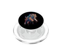 Tigre À Dents De Sabre Coloré Fossile PopSockets PopGrip pour MagSafe