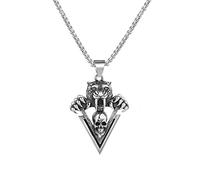Tigre à Dents de Sabre crâne Titane Acier Hommes Collier Pendentif Punk pour Petit ami mâle Hip hop fête Bijoux créativité Cadeau
