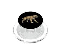 Tigre À Dents De Sabre Illustration Fossile PopSockets PopGrip pour MagSafe