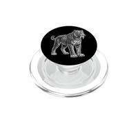Tigre À Dents De Sabre Illustration Fossile PopSockets PopGrip pour MagSafe