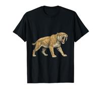 Tigre À Dents De Sabre Illustration Fossile T-Shirt Graphique avec Valeur