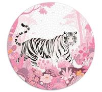 Tigre Blanc 1000 Pièces Puzzle Rond Classiques Animaux Puzzles Qualité Supérieure Cadeau Unique pour Adultes Et Enfants 1000pcs (67.5x67.5cm)