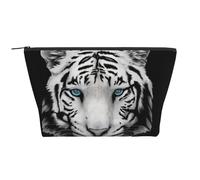 Tigre Blanc à pupille Bleue, Trousse de Toilette Trousse de Maquillage Sac à cosmétiques Trousse de Toilette de Voyage Portable