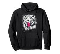 Tigre Blanc - Aspect Dangereux comme Motif Aquarelle Sweat à Capuche
