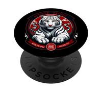Tigre Blanc Kung Fu Bak Fu Pai PopSockets PopGrip Adhésif