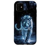 Tigre blanc mystique dans la neige Coque pour iPhone 11