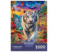 Tigre Blanc Puzzle 1000 Pièces pour Adultes Et Adolescents De 14 Ans Et Plus, Jeu De Défi Intellectuel 70x50cm/1000pcs