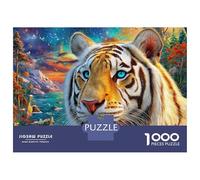 Tigre Blanc Puzzle 1000 Pièces pour Adults Et Enfants, Jeu De Défi Intellectuel Puzzles52x38cm/1000pcs