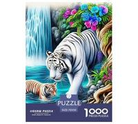 tigre blanc, Puzzle De 1000 Pièces, Défi Captivant Pour Améliorer L’attention Coordination Et Persévérance, Expérience Agréable Pour Moments Calmes Ou Compétitions Amicales, Adapté Aux 12 Ans Et Plus,