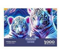 Tigre Blanc, Puzzle De 1000 Pièces, Défi Enrichissant pour L’Esprit, Parfait comme Cadeau Personnel, À Partir De 8 Ans, 52x38cm/1000pcs