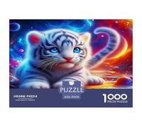 Tigre Blanc Puzzle De 1000 Pièces : Jeux De Collaboration pour Les Équipes De Collègues en Sortie D’Entreprise Absolument Éblouissant.