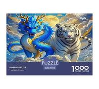 Tigre Blanc Puzzles 1000 Pieces Cadeau Unique Jeu Éduchatif Défi Jouet À De Qualité Supérieure Peinture Art pour Adultes Et Enfants 70x50cm/1000pcs
