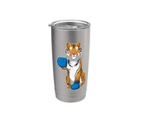 Tigre Boxer Gants de boxe Boxe Gobelet isotherme en acier inoxydable double paroi