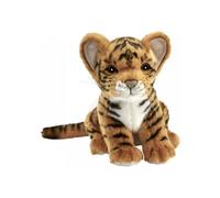 Tigre brun bebe assis 18 cm Beige