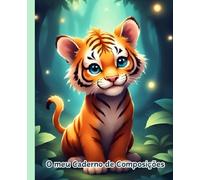 Tigre - Caderno de Escrita para Crianças | Dyslexic Friendly: Treino de caligrafia e criatividade | 72 páginas pautadas + espaço para desenhar | Ideal para crianças com dificuldades de aprendizagem