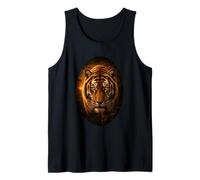 Tigre Coucher de Soleil Wildlife Art Big Cat Nature Graphique Tigre Débardeur