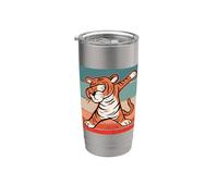 Tigre DAB Dabbing Tigre Drôle Cool Danse Gros Chat Animal Gobelet isotherme en acier inoxydable double paroi