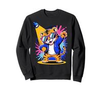 Tigre Dabbing Cool avec Lunettes de Soleil Dancing Tiger Big Cat Sweatshirt