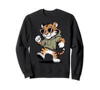 Tigre Dabbing Cool avec Lunettes de Soleil Dancing Tiger Big Cat Sweatshirt