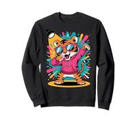Tigre Dabbing Cool avec Lunettes de Soleil Dancing Tiger Big Cat Sweatshirt