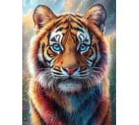 Tigre dans Les Fleurs 500 Pieces Casse-tête Adolescent en Carton Rigide Animaux de Paysage Naturel Difficulté Moyenne Activité Éducative Cadeau Fête des Mères Haute Qualité Premium 500 PCS