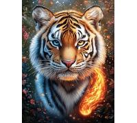 Tigre dans Une Lueur Magique Ardente Puzzles 500 Pièces pour Adultes Educa Challenge Créatif Activité De Soirée Décoration Intérieure Assemblage Amusant 500 PCS
