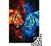 Tigre de feu 70x50cm/1000pcs Puzzles Adaptés Aux Adultes Et Aux Personnes Âgées De 14 Ans Et Plus