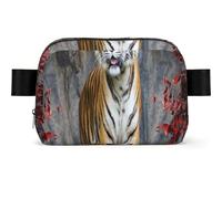 Tigre des forêts,Sac Banane carré de Voyage, Sac de Poitrine décontracté, Sac Banane pour Hommes et Femmes