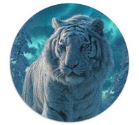 Tigre des neiges géant,Puzzles pour Adultes 1000pcs (67.5x67.5cm),Jeux De Défi Forêt hivernale Russe