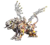 Tigre du Bengale avec ailes mécaniques 3D - Puzzle en métal - Modèle steampunk - Décoration de créature fantastique - Construction stimulante pour adultes