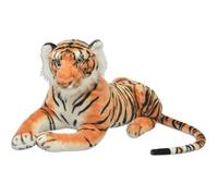 Tigre en peluche - vidaXL - XXL - Marron avec rayures - 146 x 40 cm - Pour enfants à partir de 3 ans