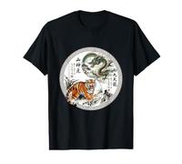 Tigre et Dragon Asiatique T-Shirt Graphique avec Valeur