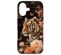 Tigre et Fleurs majestueux Coque pour iPhone 17