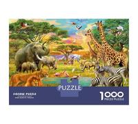 Tigre et LionPuzzle 1000 Pièces en Carton Épais Et Robuste, Puzzles De Casse-tête Animaux sauvagedéfi De Jeu Éducatif pour Un Moment De Complicité, Cadeau d'anniversaire Parfait 70x50cm/1000pcs