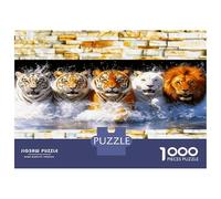 Tigre, fierté, tanière, Mur 1000 Pièces Puzzle Premium Dynastie Sauvage majestueuse Coffret Puzzle Carton Solide - Ultra Dur pour Couples, Top Noté, Cadeau Noël Parfait pour Tout Le Monde 70x50cm/pcs