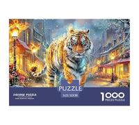 Tigre Flamboyant Puzzle Adulte 1000 Défis (Niveau Avancé) De Qualité Supérieure - Un Challenge Éducatif en Cadeau pour Adultes Et Enfants (dès 14 Ans) 52x38cm/1000pcs